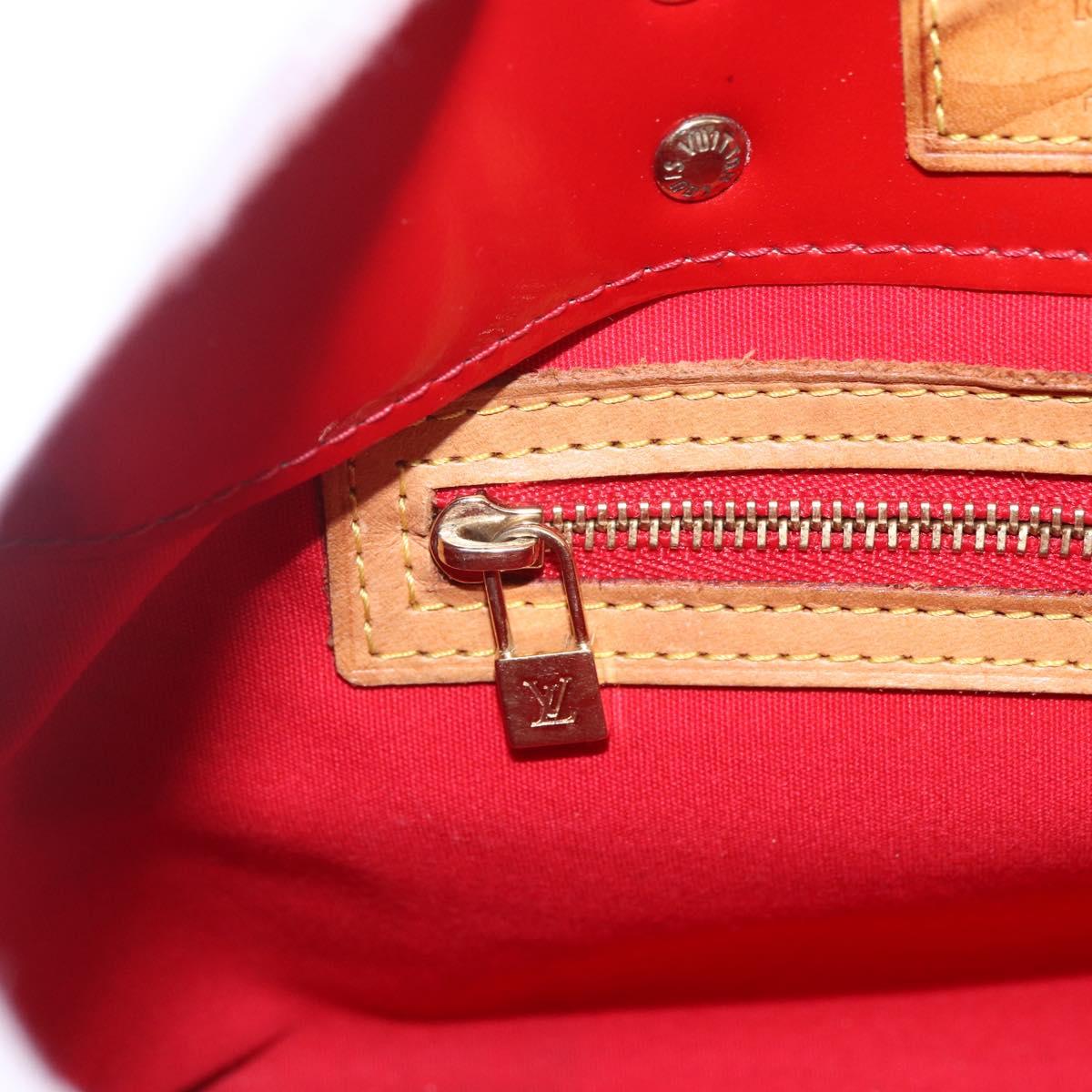 LOUIS VUITTON Monogram Vernis Reade PM Hand Bag Red Rouge M91088 LV Auth hk3277