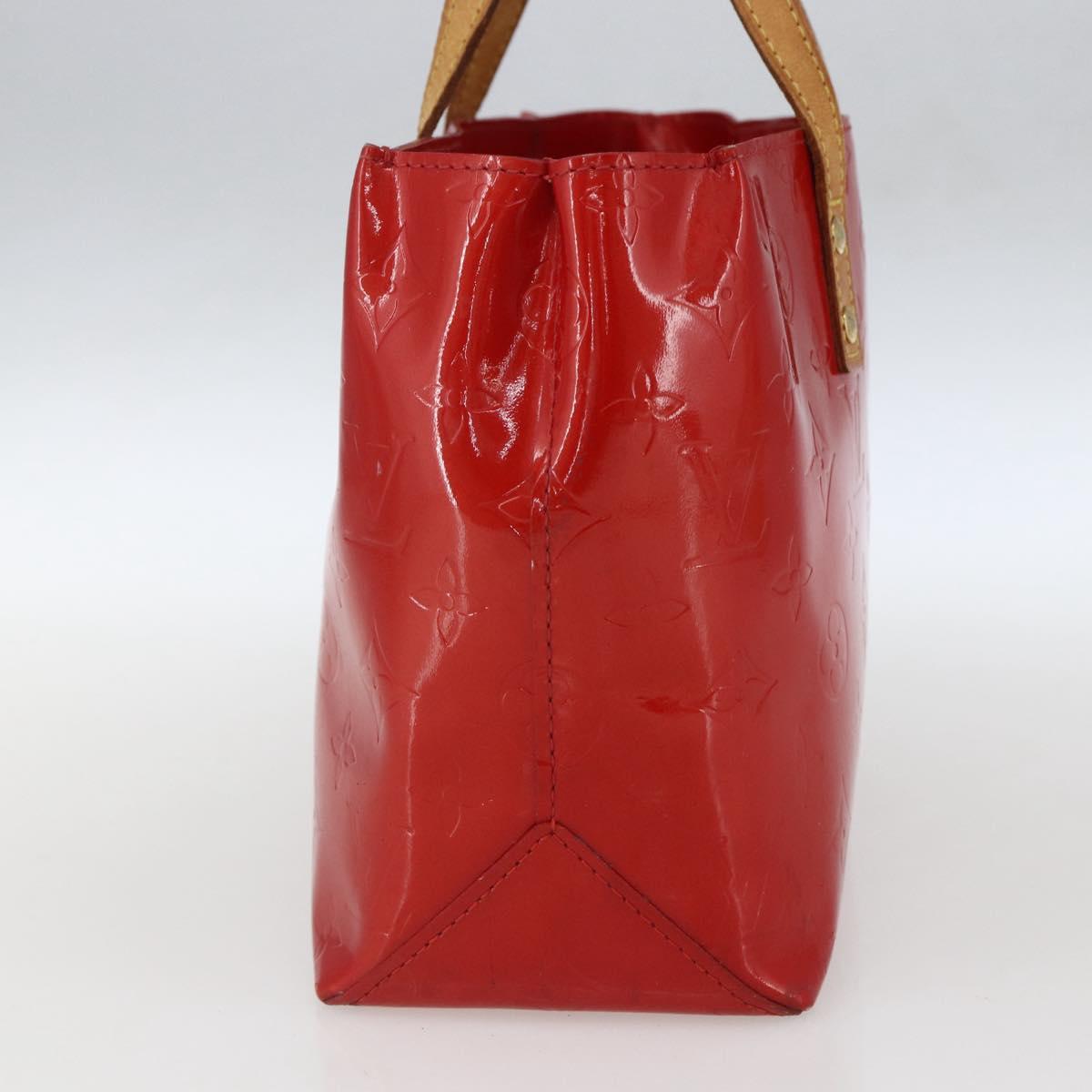 LOUIS VUITTON Monogram Vernis Reade PM Hand Bag Red Rouge M91088 LV Auth hk3277