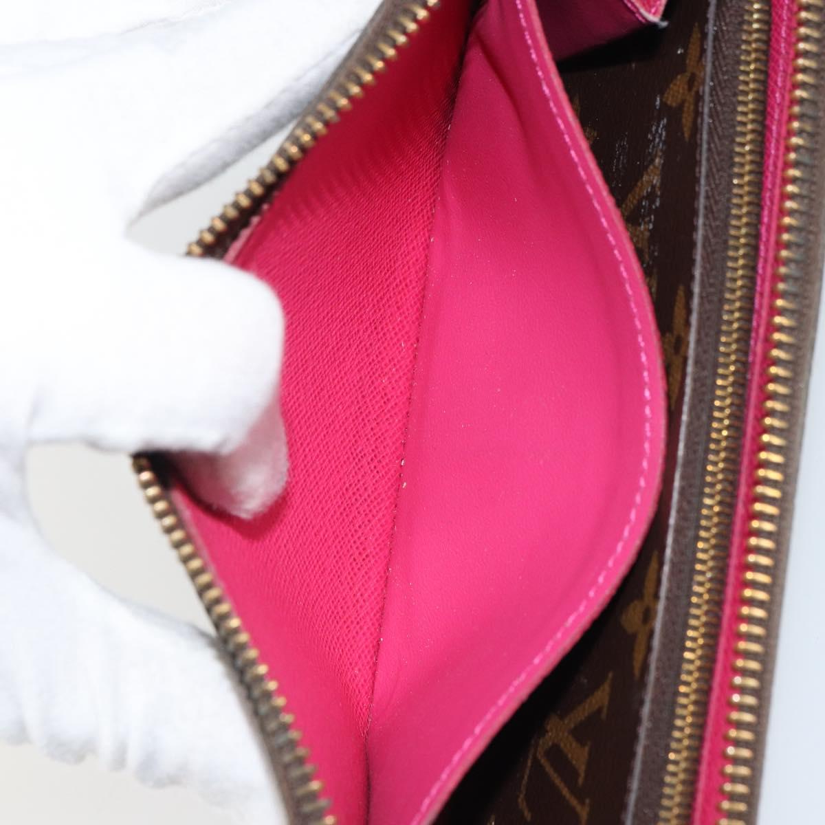 LOUIS VUITTON Monogram Portefeuille Clemence Long Wallet M60742 LV Auth hk3289