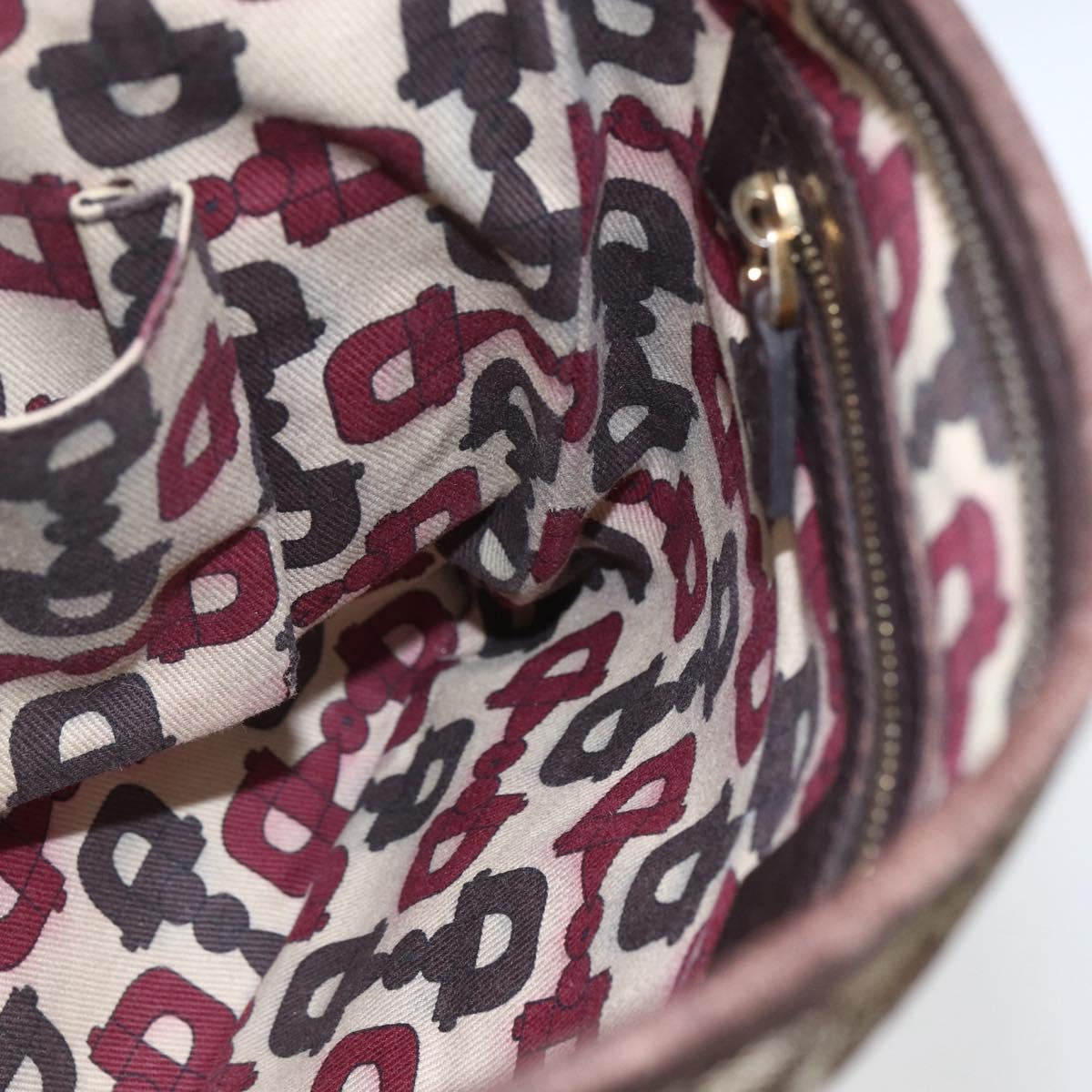 GUCCI GG Canvas Web Sherry Line Shoulder Bag Beige Gold 144388 Auth hk3291