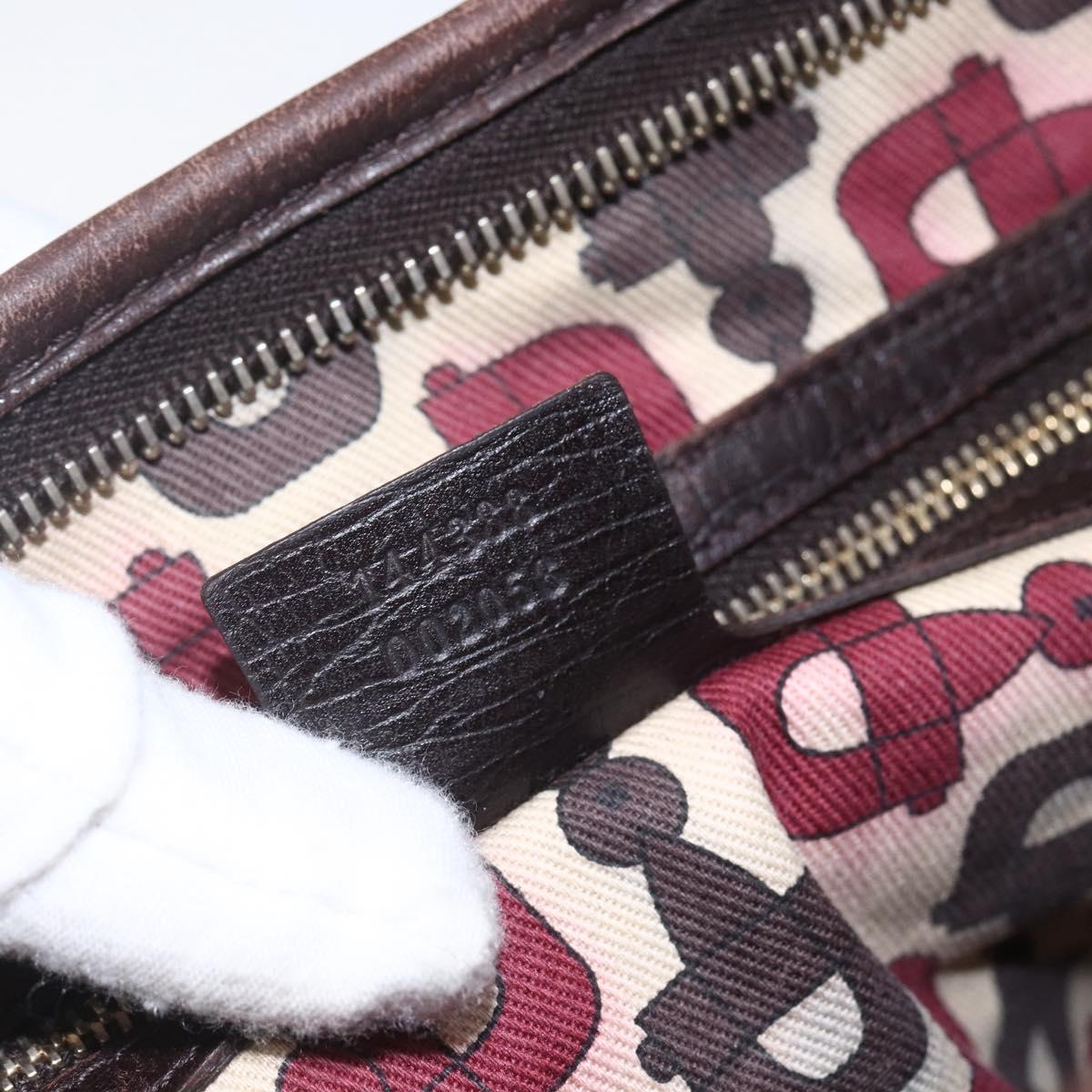 GUCCI GG Canvas Web Sherry Line Shoulder Bag Beige Gold 144388 Auth hk3291