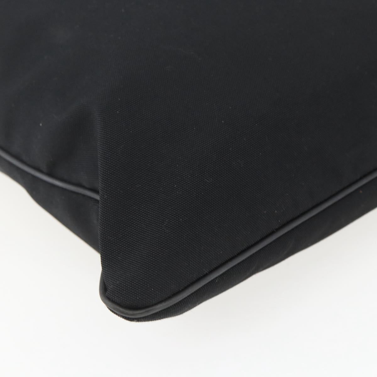 GUCCI Shoulder Bag Nylon Black Silver 141198 Auth hk3295