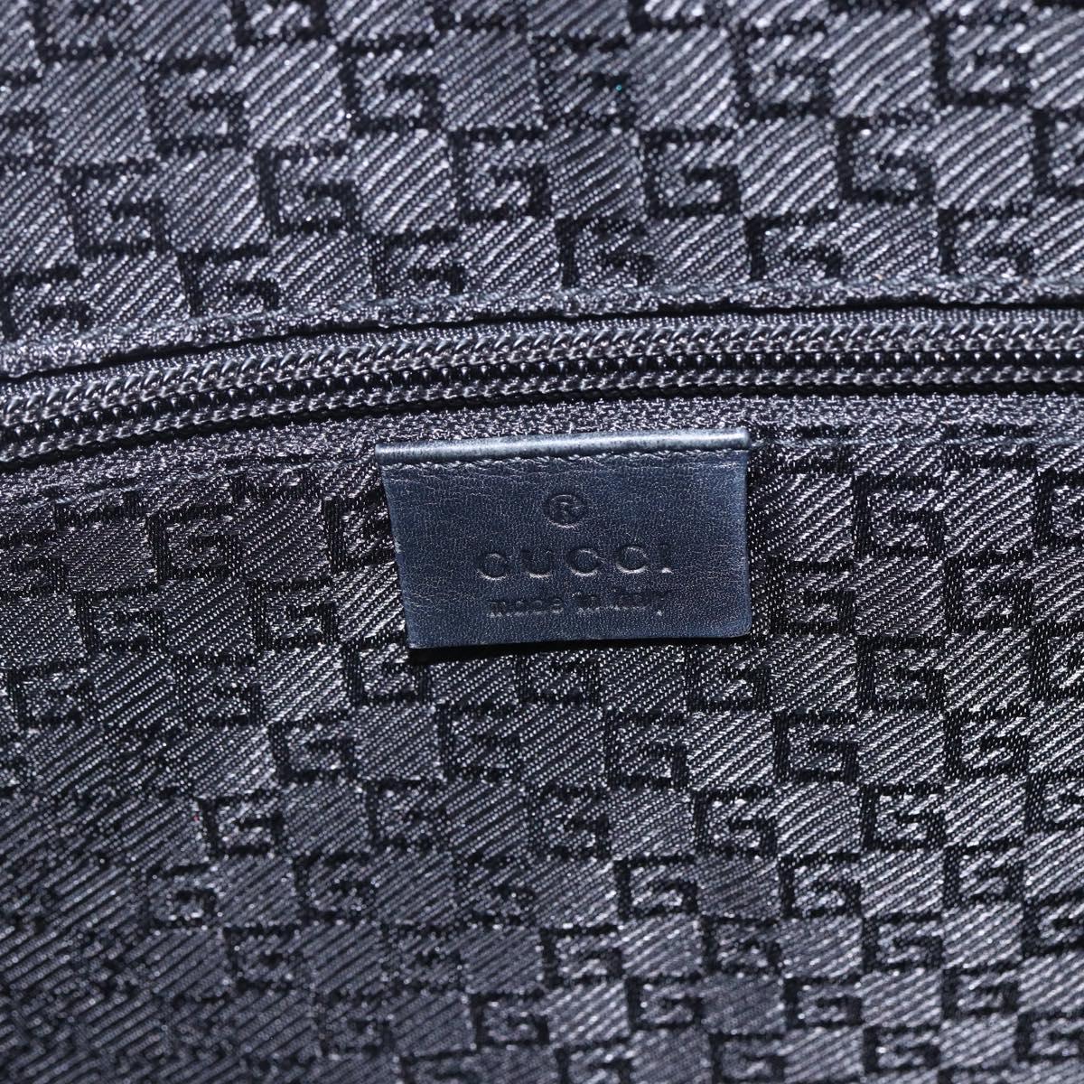 GUCCI Shoulder Bag Nylon Black Silver 141198 Auth hk3295