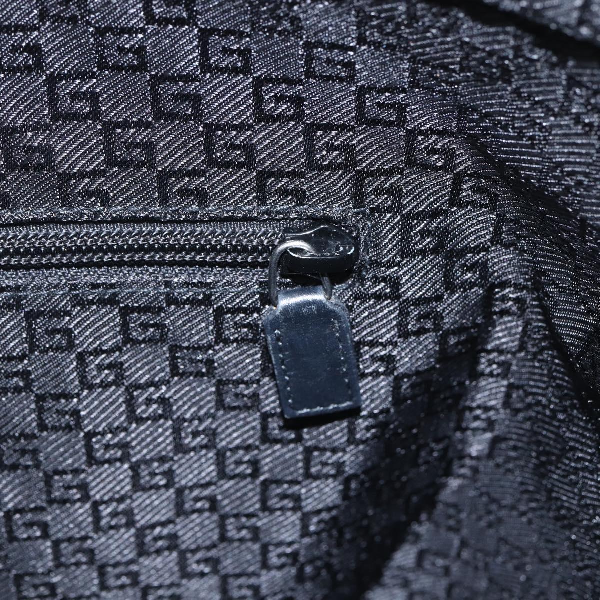 GUCCI Shoulder Bag Nylon Black Silver 141198 Auth hk3295