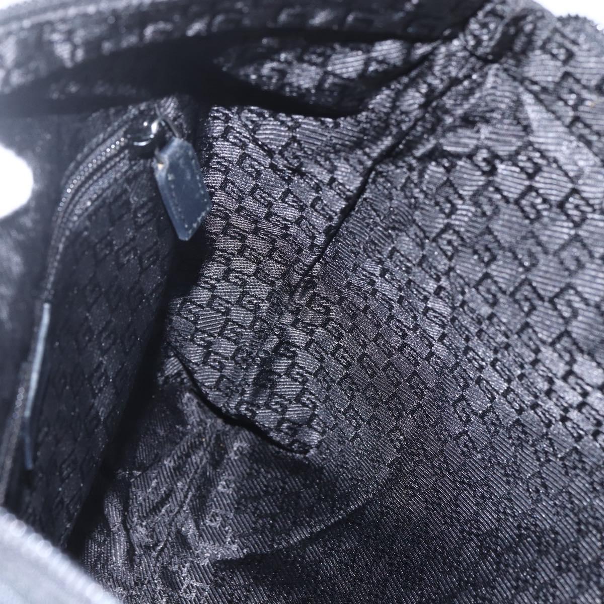 GUCCI Shoulder Bag Nylon Black Silver 141198 Auth hk3295