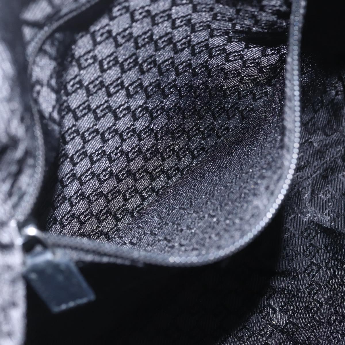 GUCCI Shoulder Bag Nylon Black Silver 141198 Auth hk3295