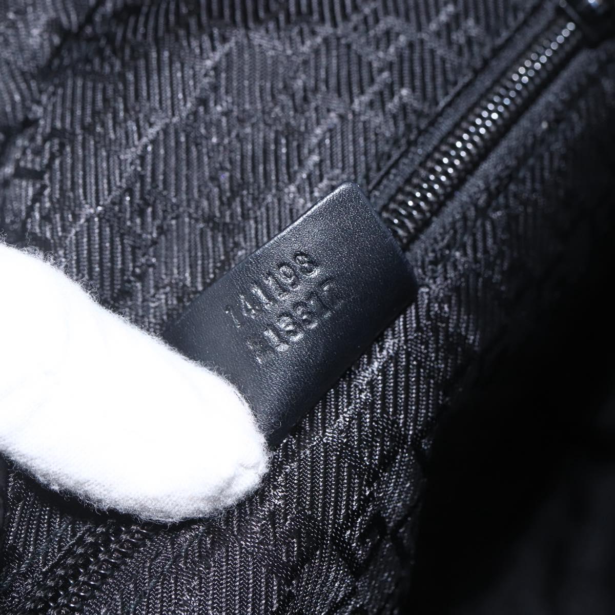 GUCCI Shoulder Bag Nylon Black Silver 141198 Auth hk3295