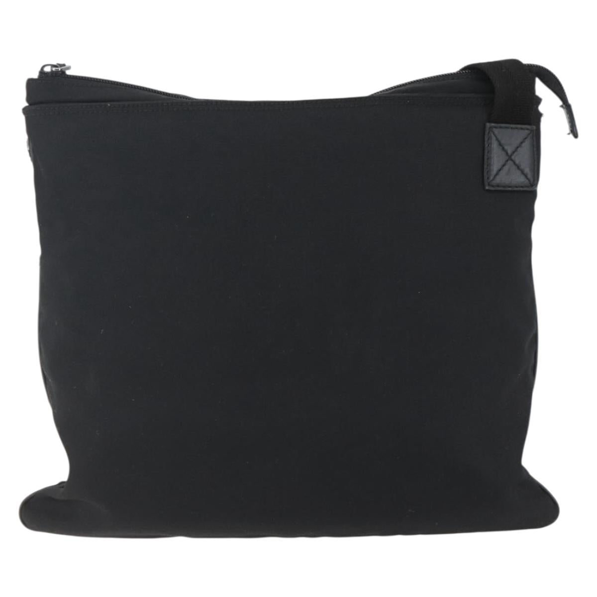 GUCCI Shoulder Bag Nylon Black Silver 141198 Auth hk3295