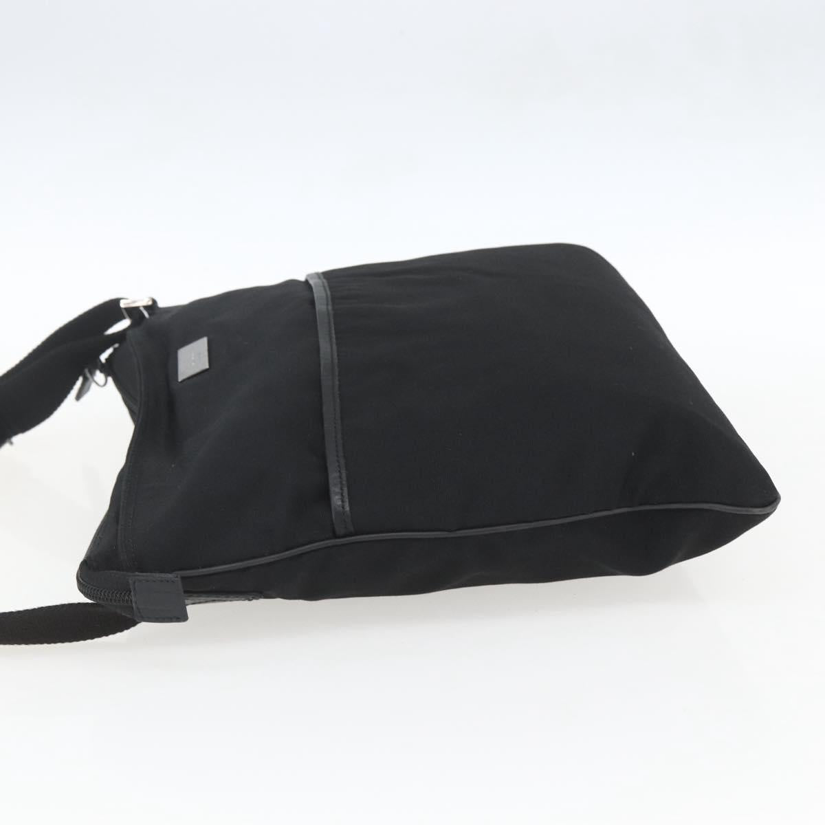 GUCCI Shoulder Bag Nylon Black Silver 141198 Auth hk3295