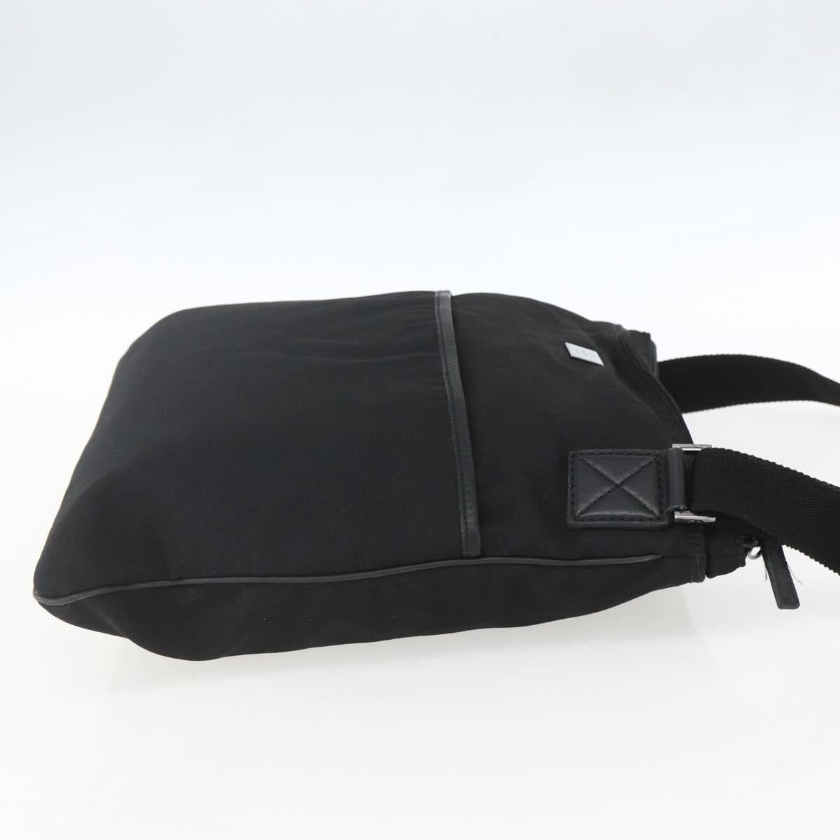 GUCCI Shoulder Bag Nylon Black Silver 141198 Auth hk3295