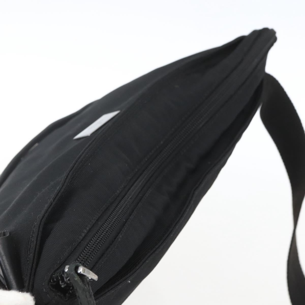 GUCCI Shoulder Bag Nylon Black Silver 141198 Auth hk3295