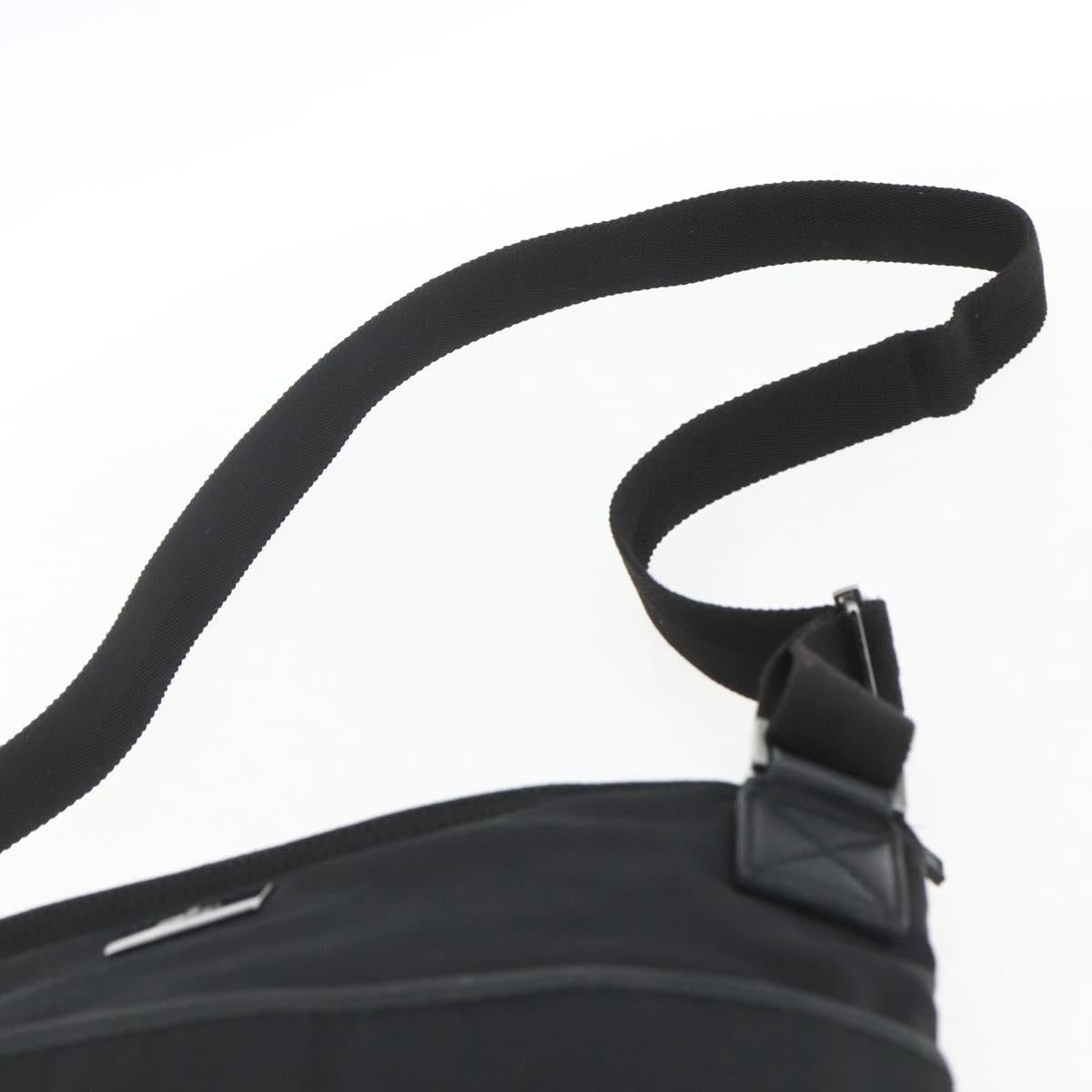 GUCCI Shoulder Bag Nylon Black Silver 141198 Auth hk3295