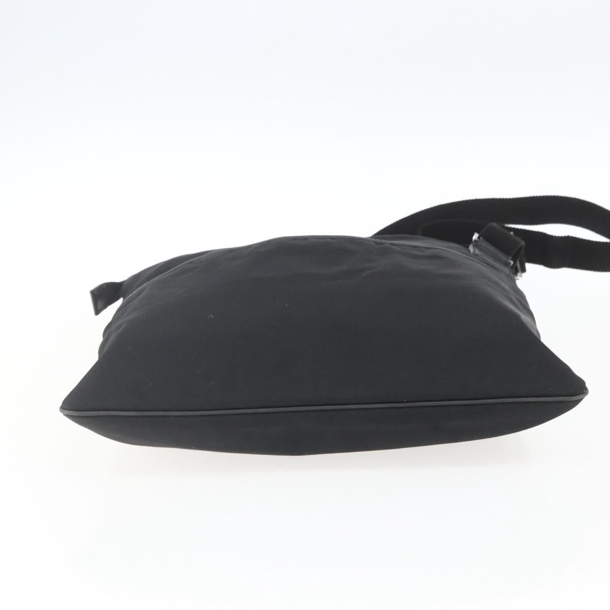 GUCCI Shoulder Bag Nylon Black Silver 141198 Auth hk3295