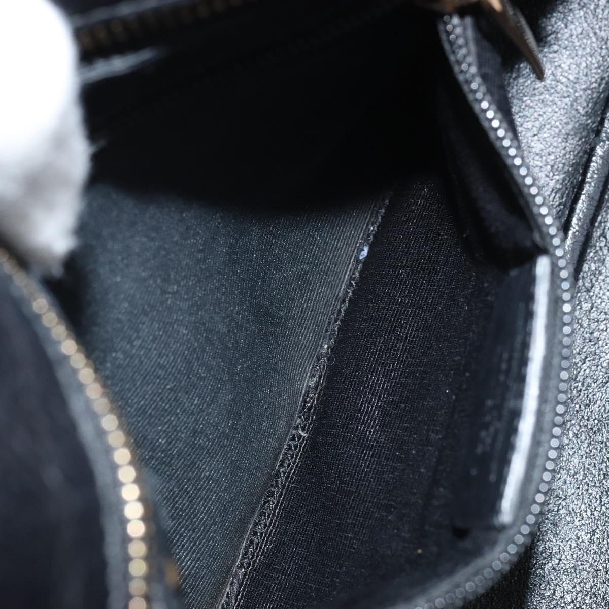 Salvatore Ferragamo Gancini Tote Bag Leather Black Gold Auth hk3305