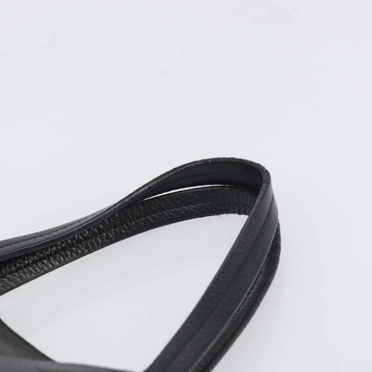 Salvatore Ferragamo Gancini Tote Bag Leather Black Gold Auth hk3305