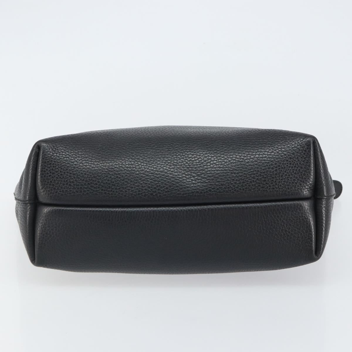 Salvatore Ferragamo Gancini Tote Bag Leather Black Gold Auth hk3305