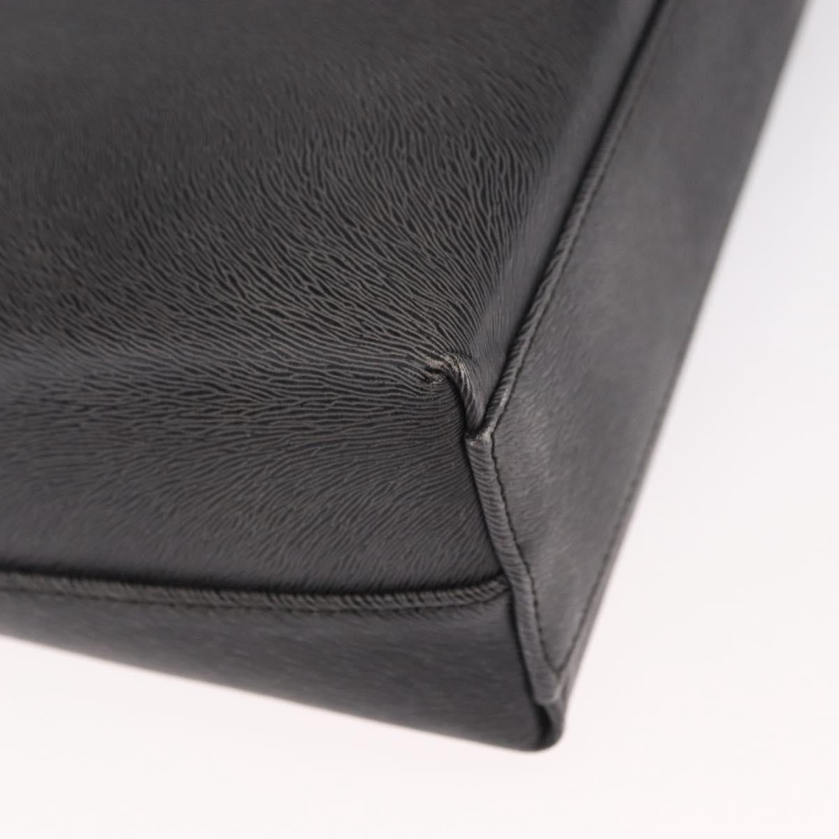 Salvatore Ferragamo Gancini Shoulder Bag Leather Gray Silver Auth hk3307