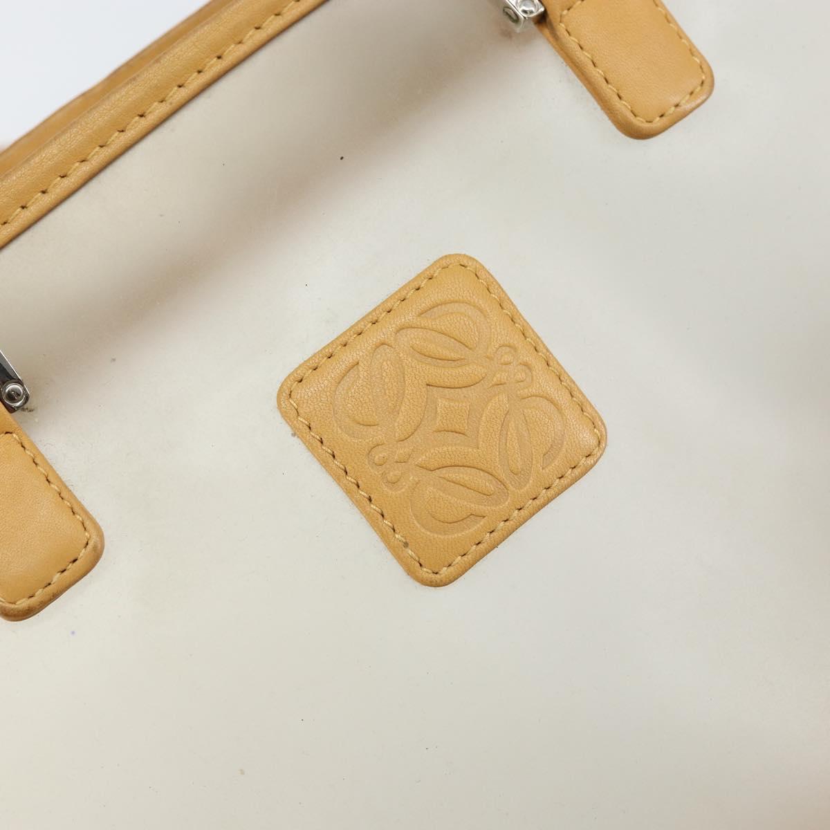 LOEWE Anagram Limited Model Amazona 30 Hand Bag Vinyl Clear Silver Auth hk3315