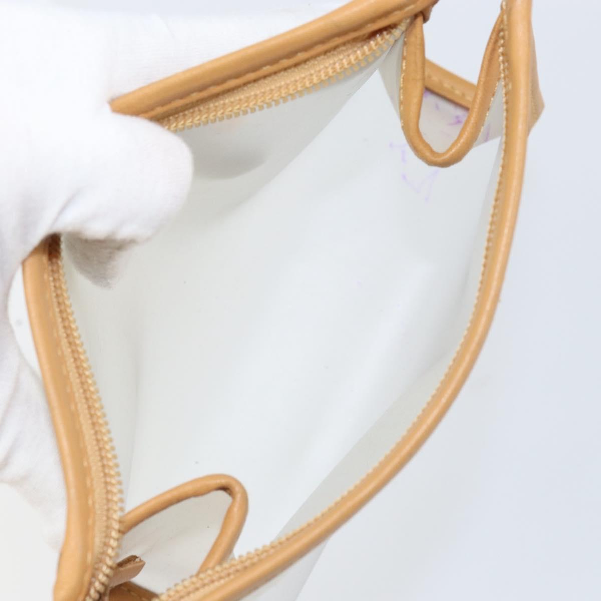 LOEWE Anagram Limited Model Amazona 30 Hand Bag Vinyl Clear Silver Auth hk3315