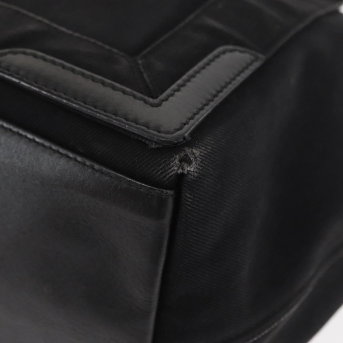 BALENCIAGA Navy Cabas S Hand Bag Canvas Black 339933 Auth hk3318