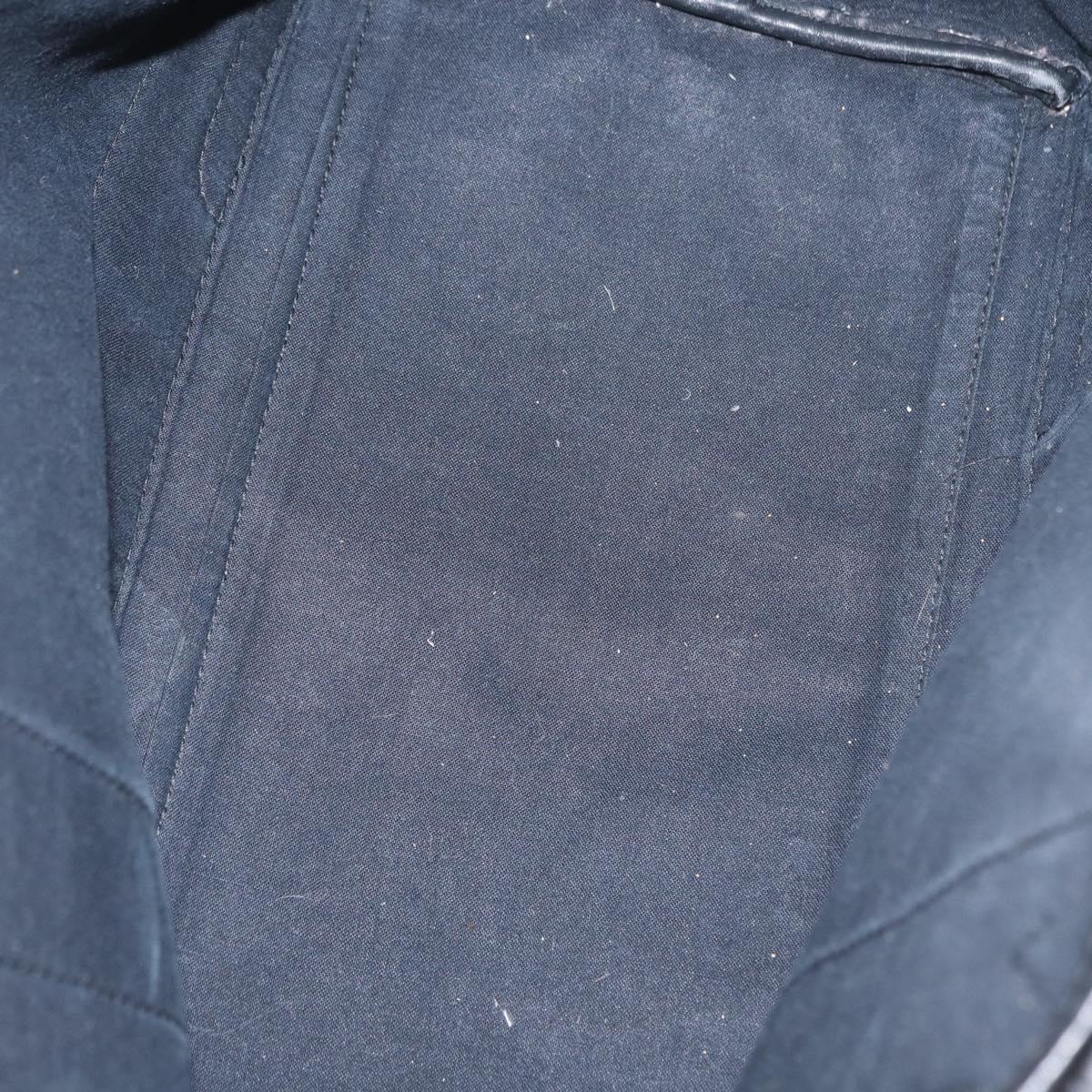 BALENCIAGA Navy Cabas S Hand Bag Canvas Black 339933 Auth hk3318