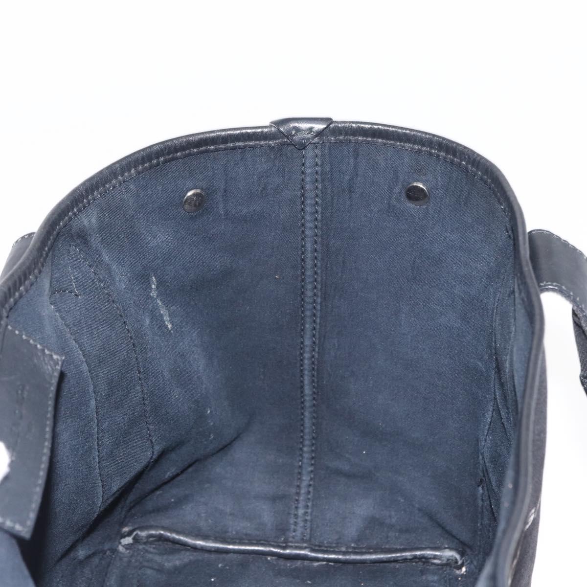 BALENCIAGA Navy Cabas S Hand Bag Canvas Black 339933 Auth hk3318