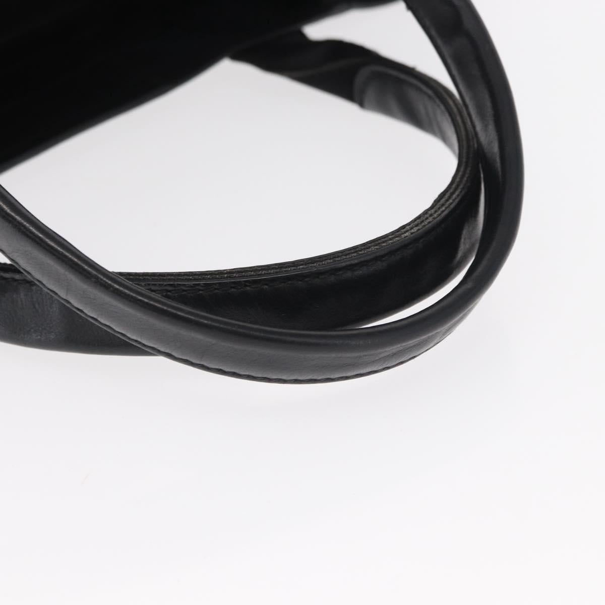 BALENCIAGA Navy Cabas S Hand Bag Canvas Black 339933 Auth hk3318