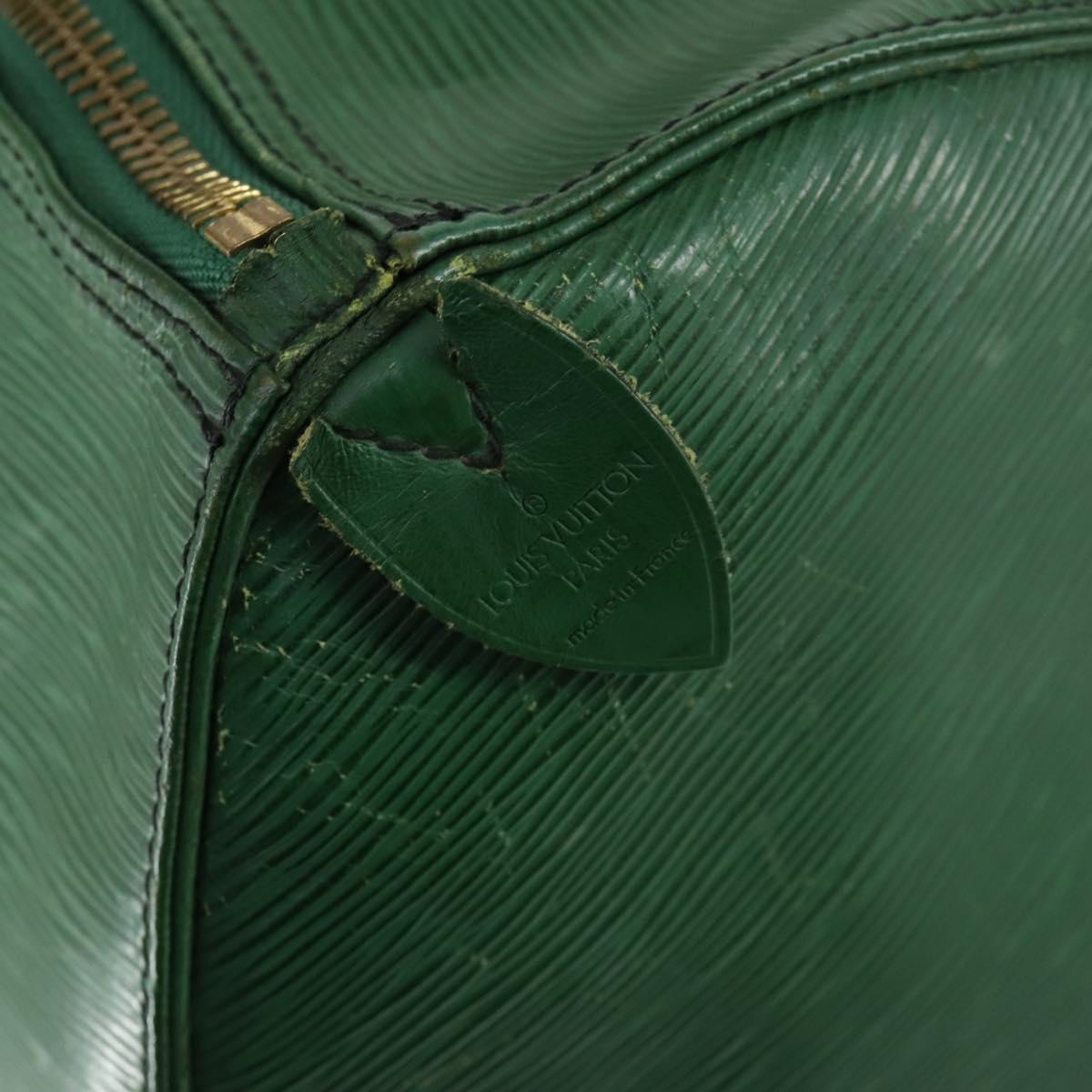 LOUIS VUITTON Epi Keepall 50 Boston Bag Green M42964 LV Auth hk3328
