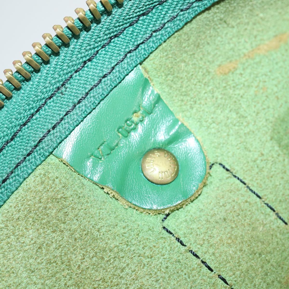 LOUIS VUITTON Epi Keepall 50 Boston Bag Green M42964 LV Auth hk3328