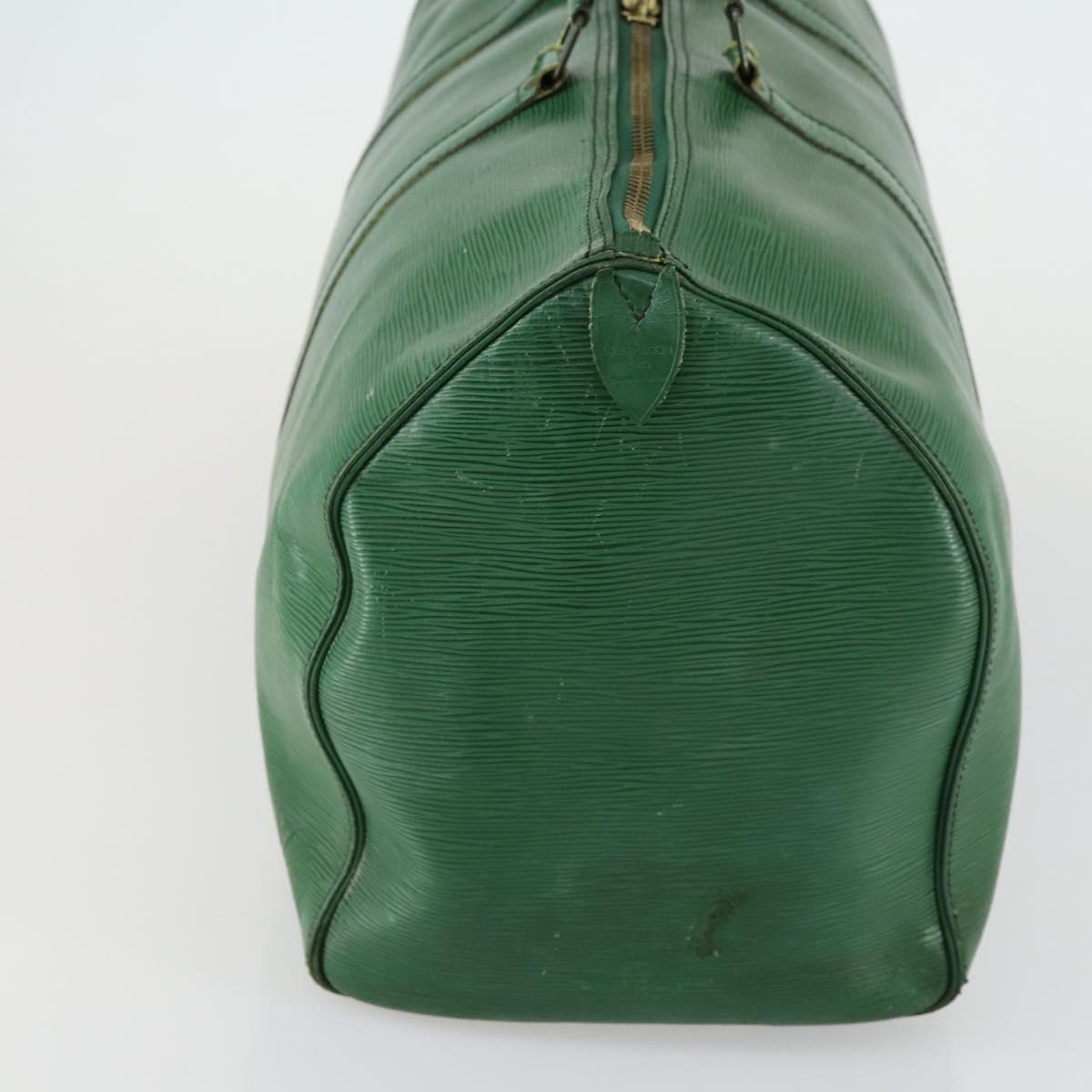 LOUIS VUITTON Epi Keepall 50 Boston Bag Green M42964 LV Auth hk3328