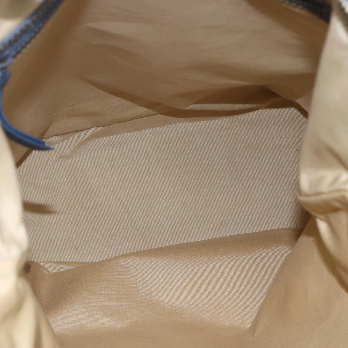 BVLGARI Logo Mania Tote Bag Canvas Beige Gold Auth hk3330