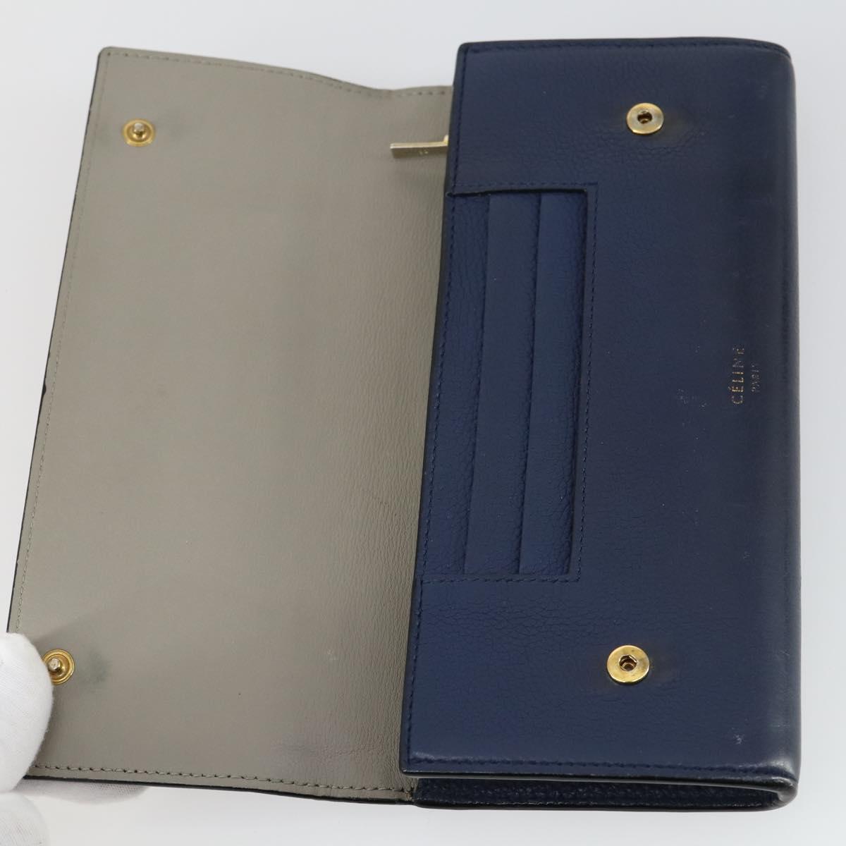 BALENCIAGA Prada Celine Wallet Leather 3 Set Green Pink Navy Auth hk3331