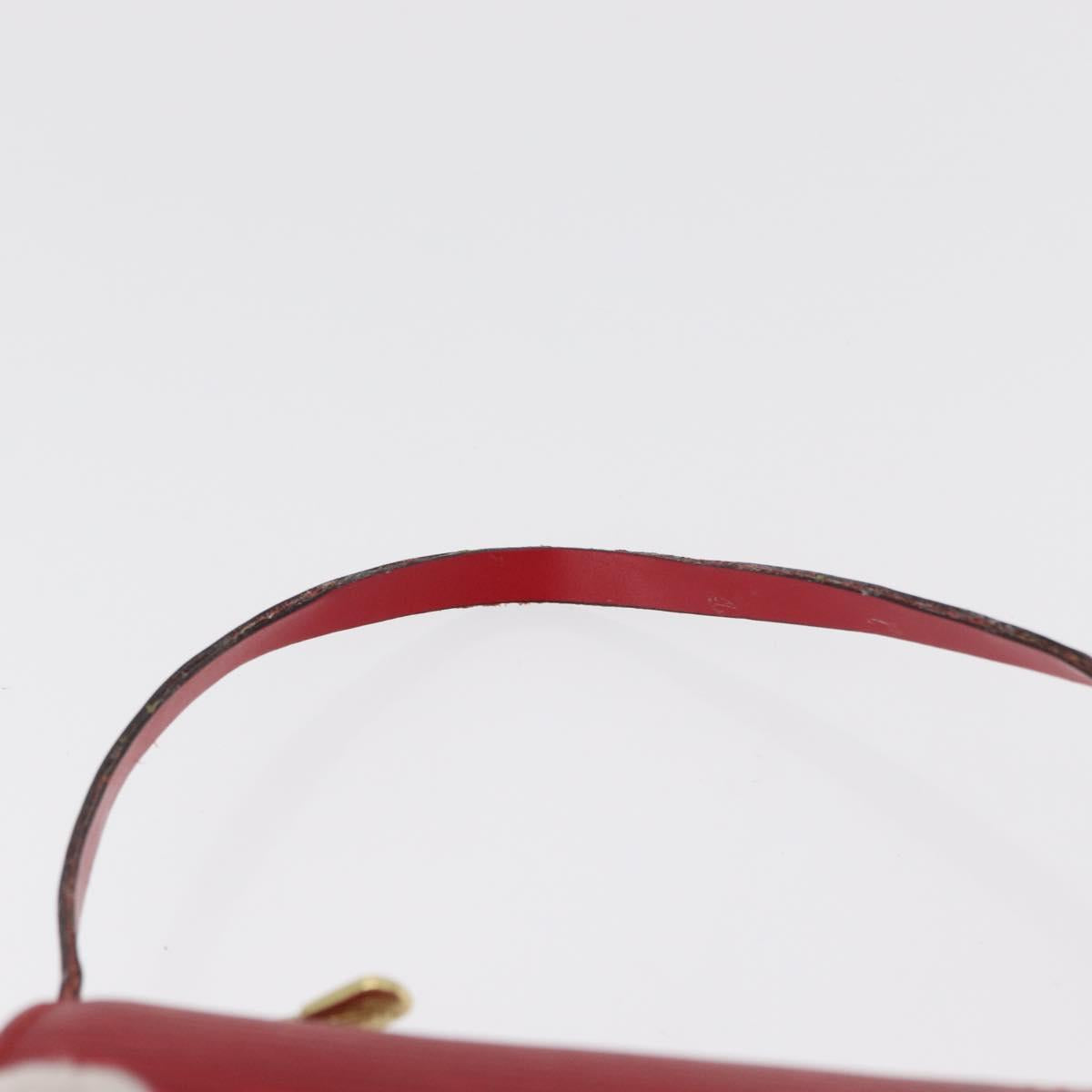 LOUIS VUITTON Epi Soufflot Pouch Red LV Auth hk3334