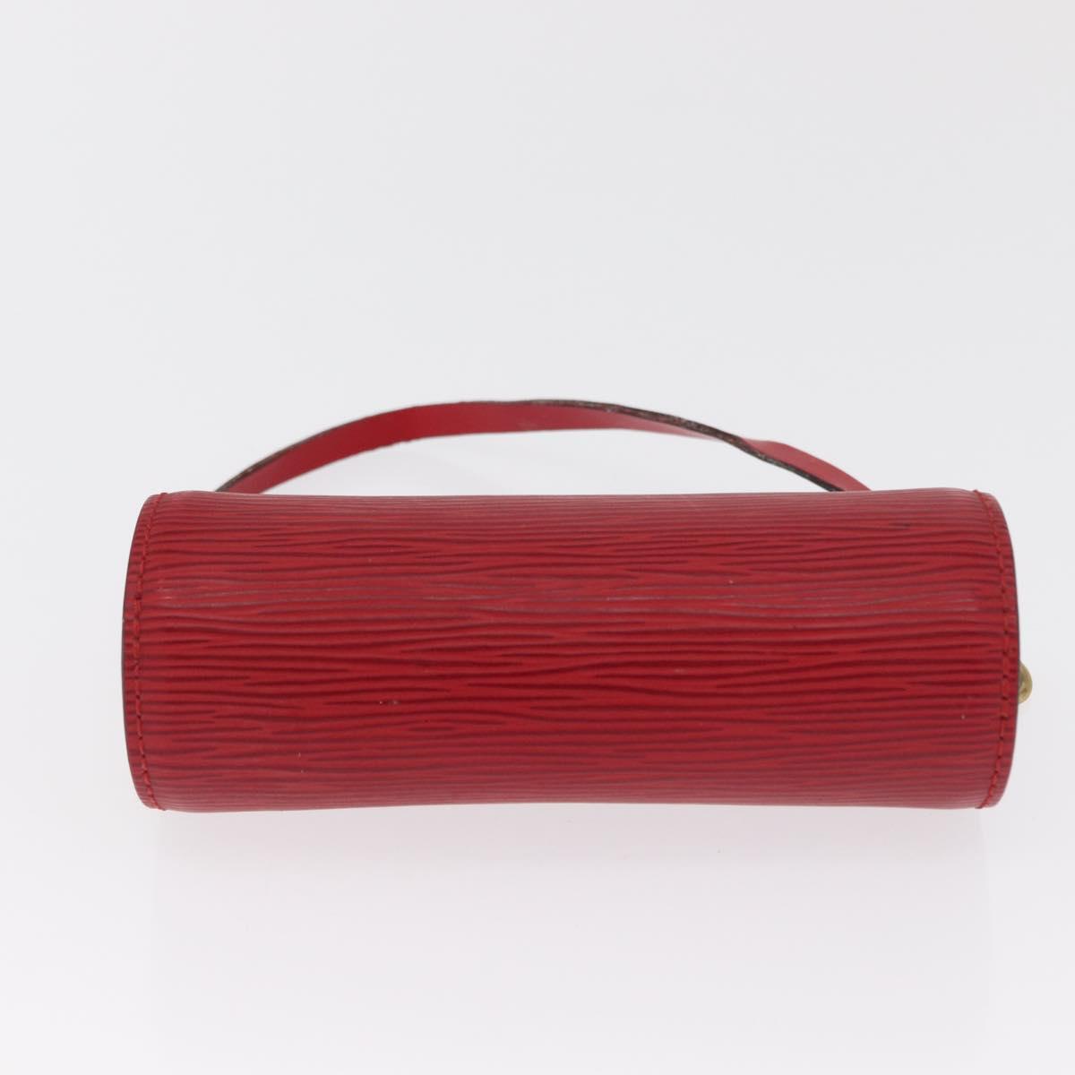 LOUIS VUITTON Epi Soufflot Pouch Red LV Auth hk3334