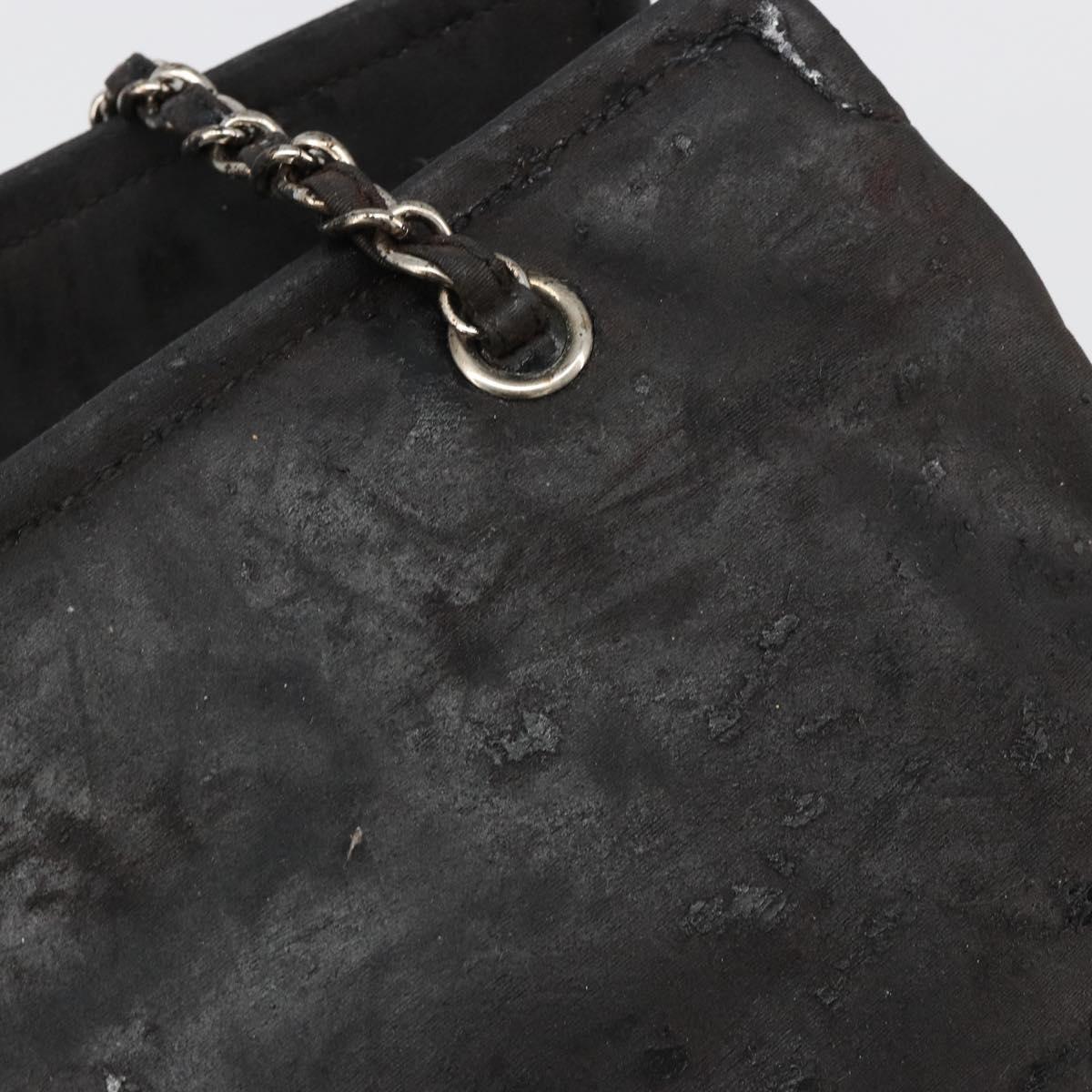CHANEL COCO Mark Chain Shoulder Bag Patent leather Black Gold CC Auth hk3337