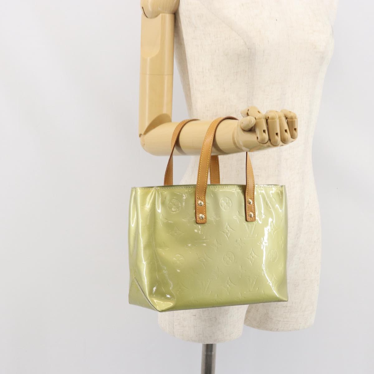 LOUIS VUITTON Monogram Vernis Reade PM Hand Bag Gris M91145 LV Auth hk3341