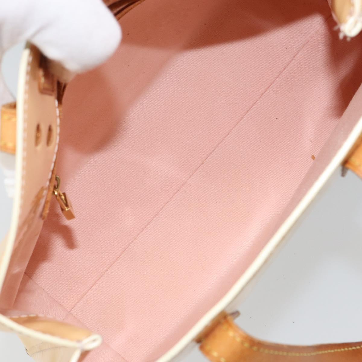 LOUIS VUITTON Monogram Vernis Reade PM Bag Marshmallow Pink M91306 Auth hk3342