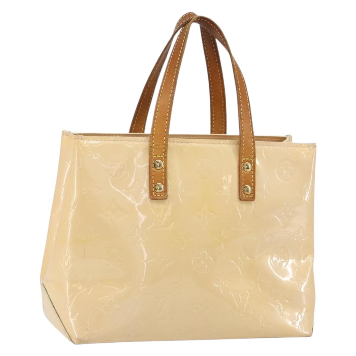 LOUIS VUITTON Monogram Vernis Reade PM Bag Marshmallow Pink M91306 Auth hk3342