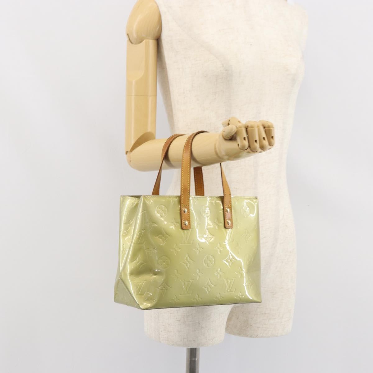 LOUIS VUITTON Monogram Vernis Reade PM Hand Bag Gris M91145 LV Auth hk3343