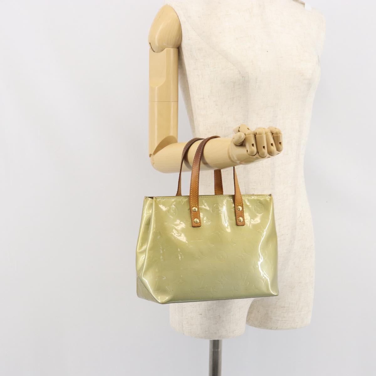 LOUIS VUITTON Monogram Vernis Reade PM Hand Bag Gris M91145 LV Auth hk3344