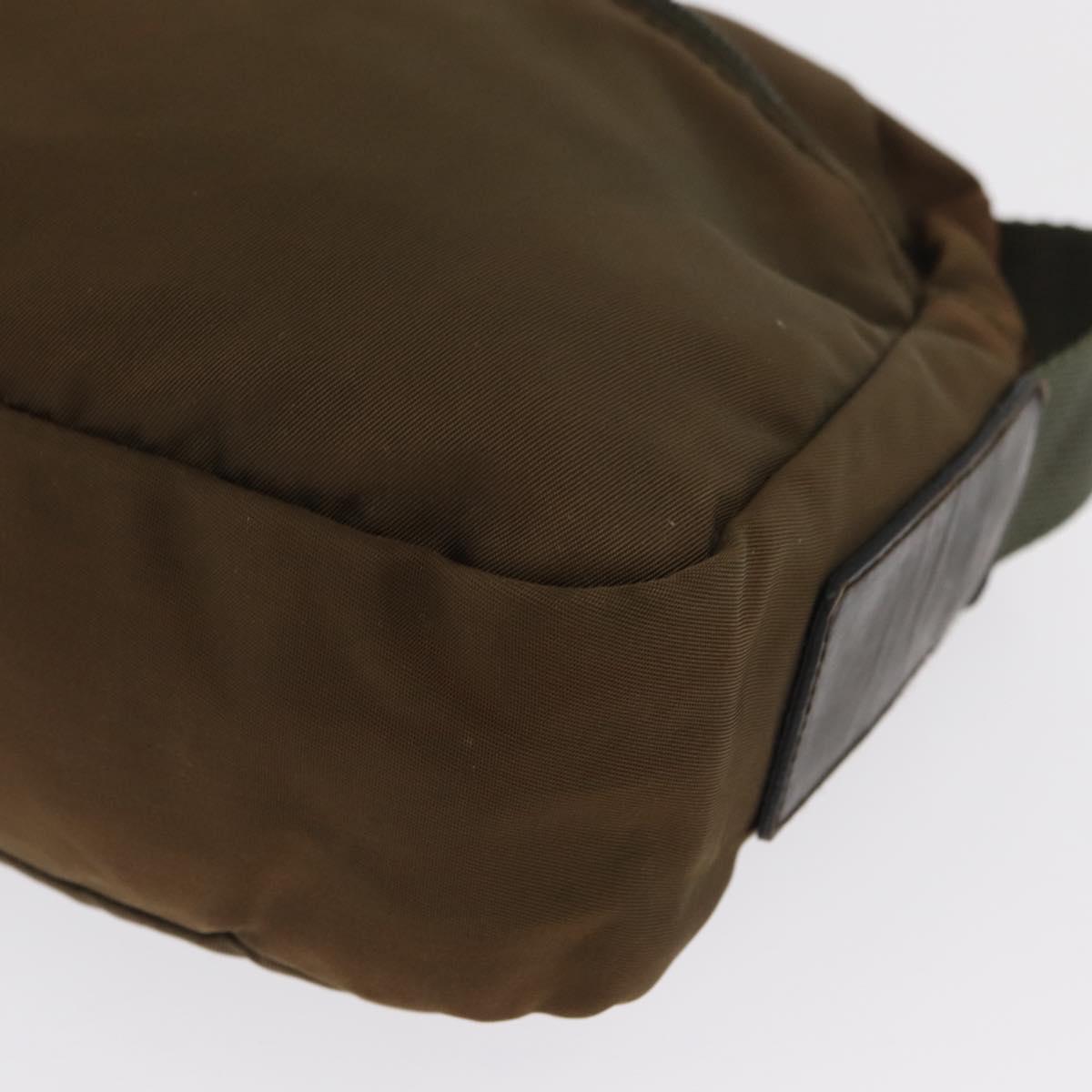 PRADA Shoulder Bag Nylon Brown Auth hk3352