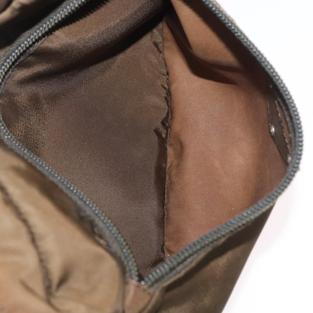 PRADA Shoulder Bag Nylon Brown Auth hk3352