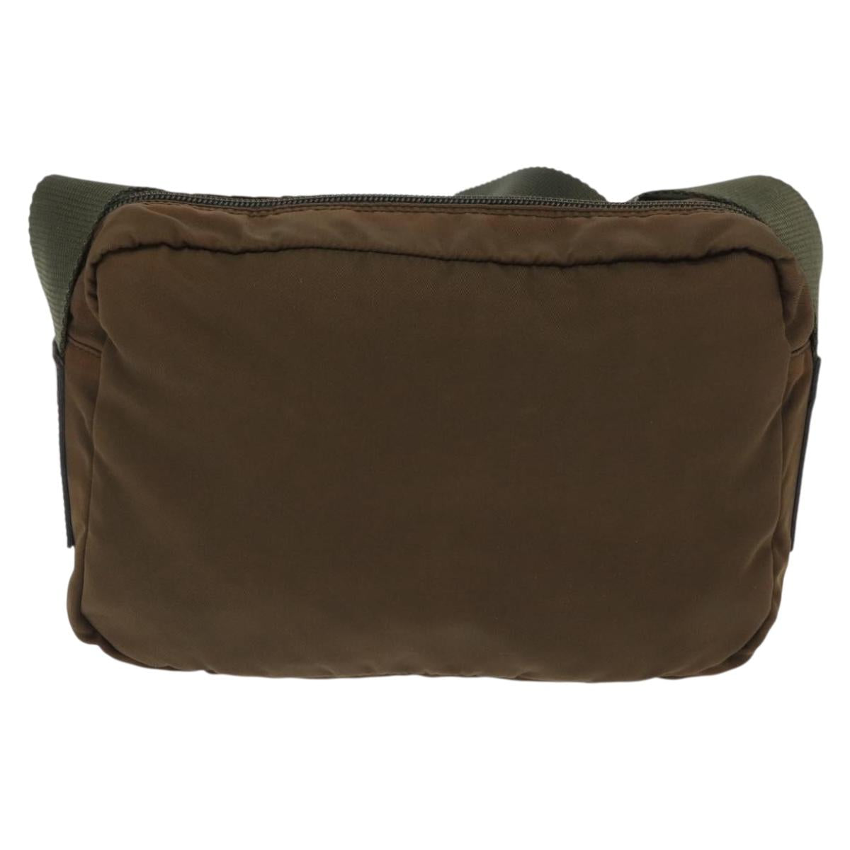 PRADA Shoulder Bag Nylon Brown Auth hk3352