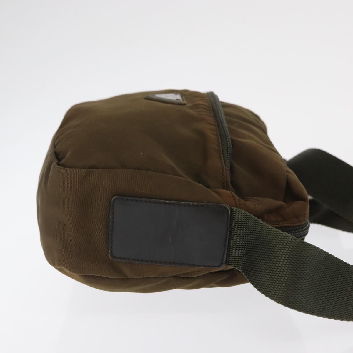 PRADA Shoulder Bag Nylon Brown Auth hk3352