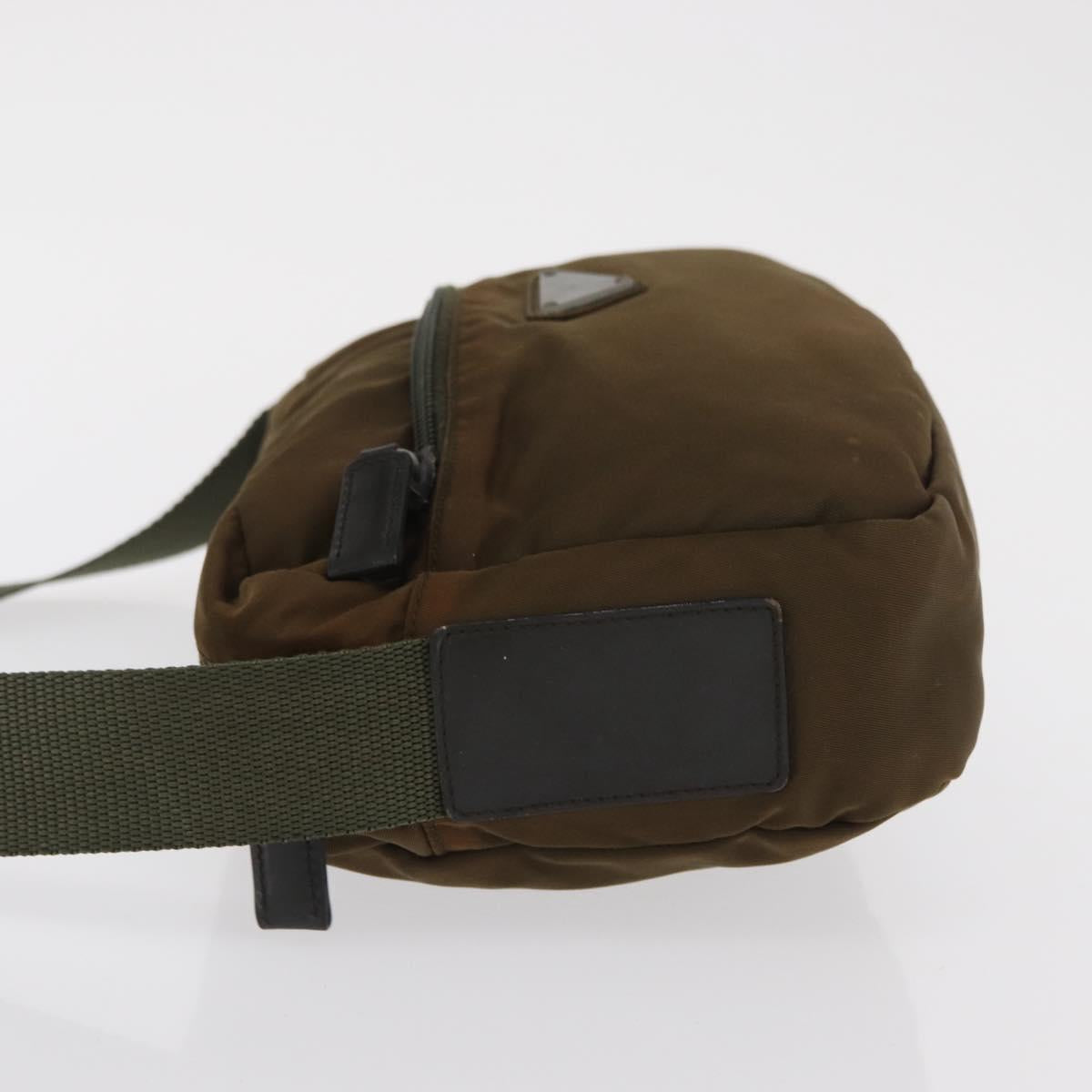 PRADA Shoulder Bag Nylon Brown Auth hk3352