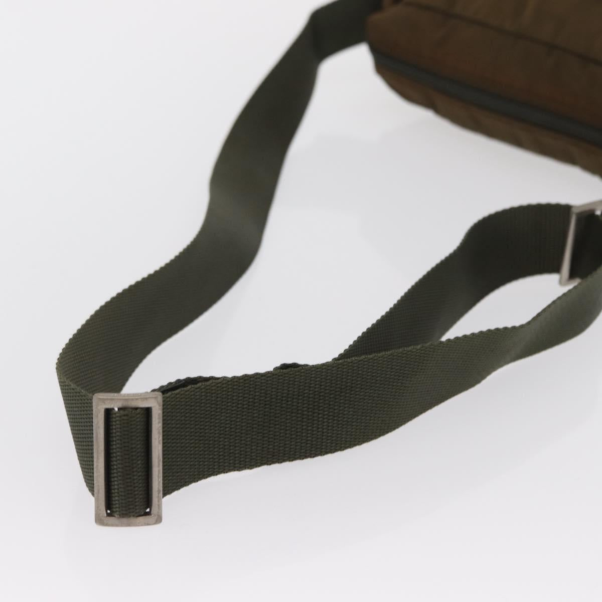 PRADA Shoulder Bag Nylon Brown Auth hk3352