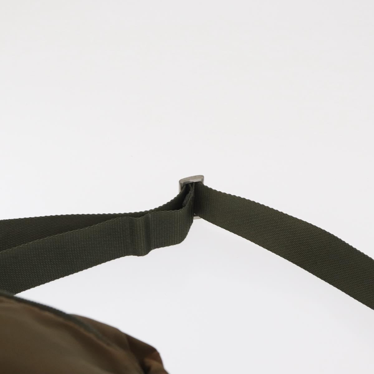 PRADA Shoulder Bag Nylon Brown Auth hk3352