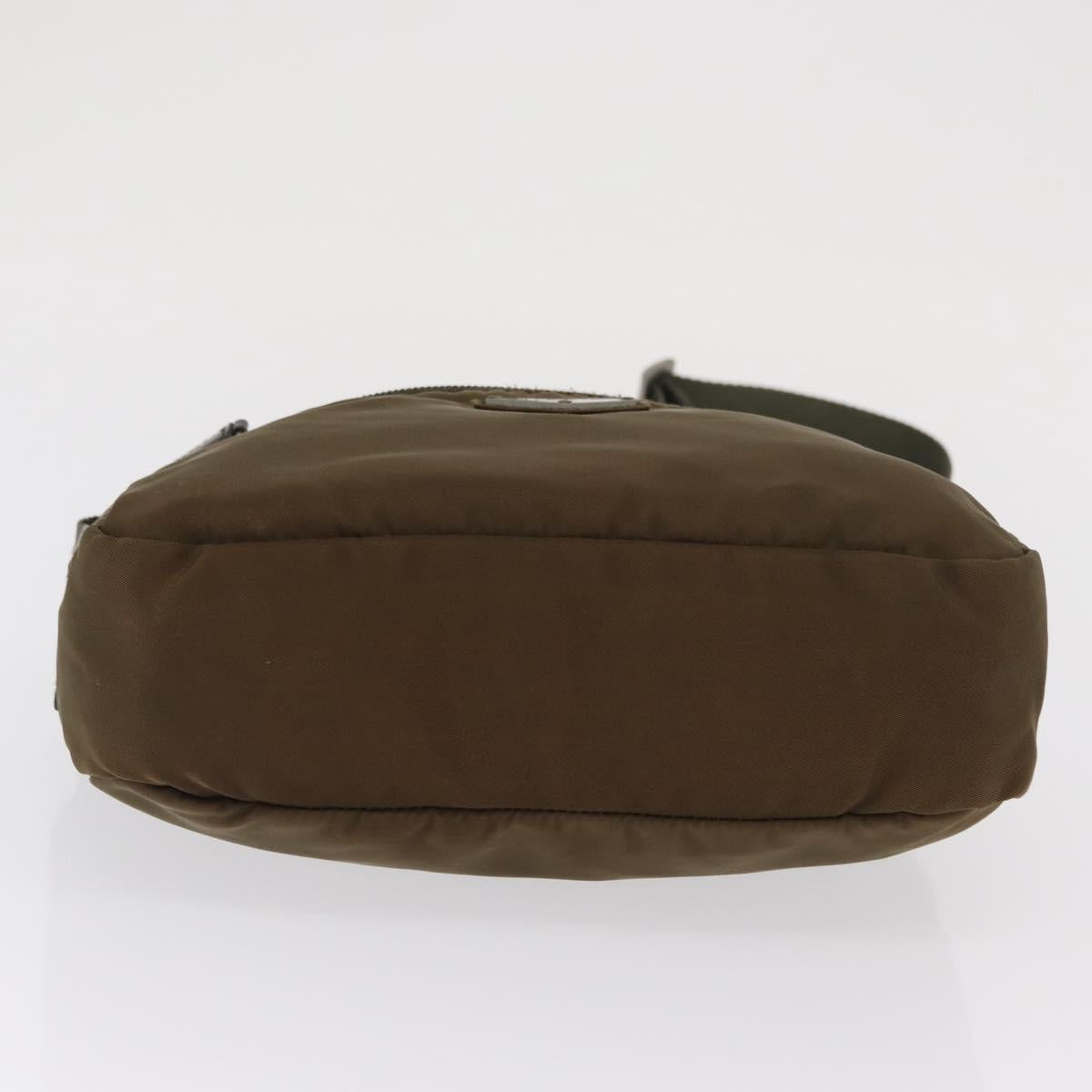 PRADA Shoulder Bag Nylon Brown Auth hk3352