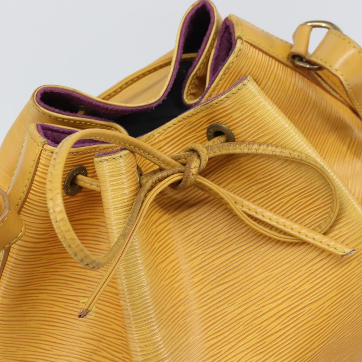 LOUIS VUITTON Epi Petit Noe Shoulder Bag Yellow M44109 LV Auth hk3356