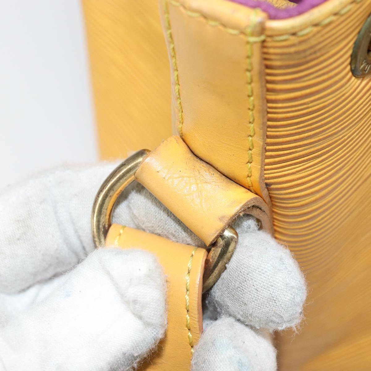 LOUIS VUITTON Epi Petit Noe Shoulder Bag Yellow M44109 LV Auth hk3356